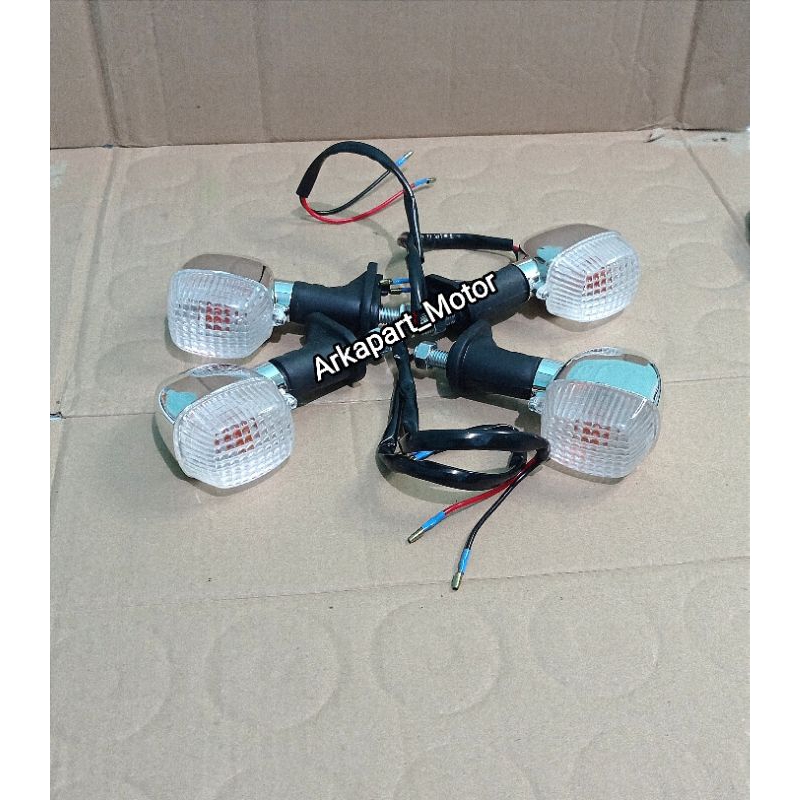 Lampu Sen Riting Ninja Crom Sen Riting Ninja Crom Depan Belakang 2 Buah Kualitas Terbaik