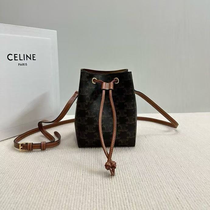 CELINE classic vintage flower color single shoulder crossbody bag 10M742
