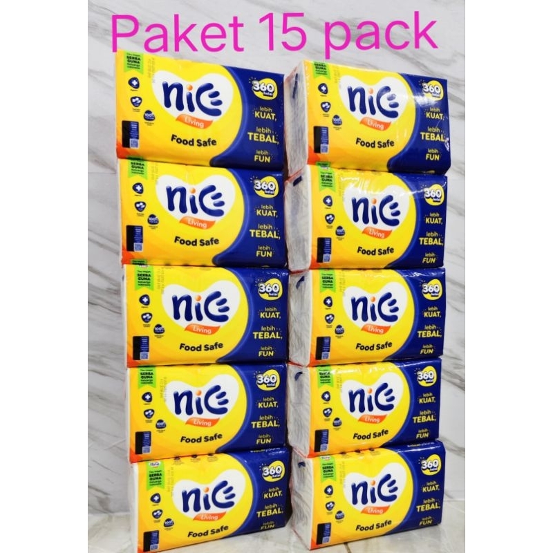 (paket 15 pack) Nice tisu isi 360 helai 2 ply,tisu promo murah