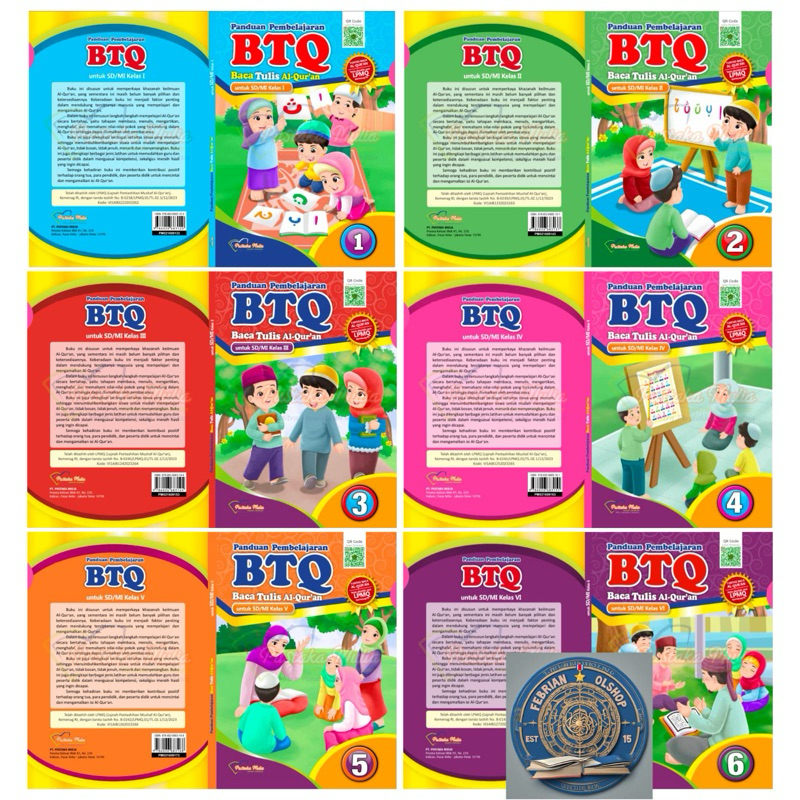 BTQ (Baca Tulis al-Qur’an) SD/MI KELAS 1 2 3 4 5 6 KURIKULUM MERDEKA PUSTAKA MULIA