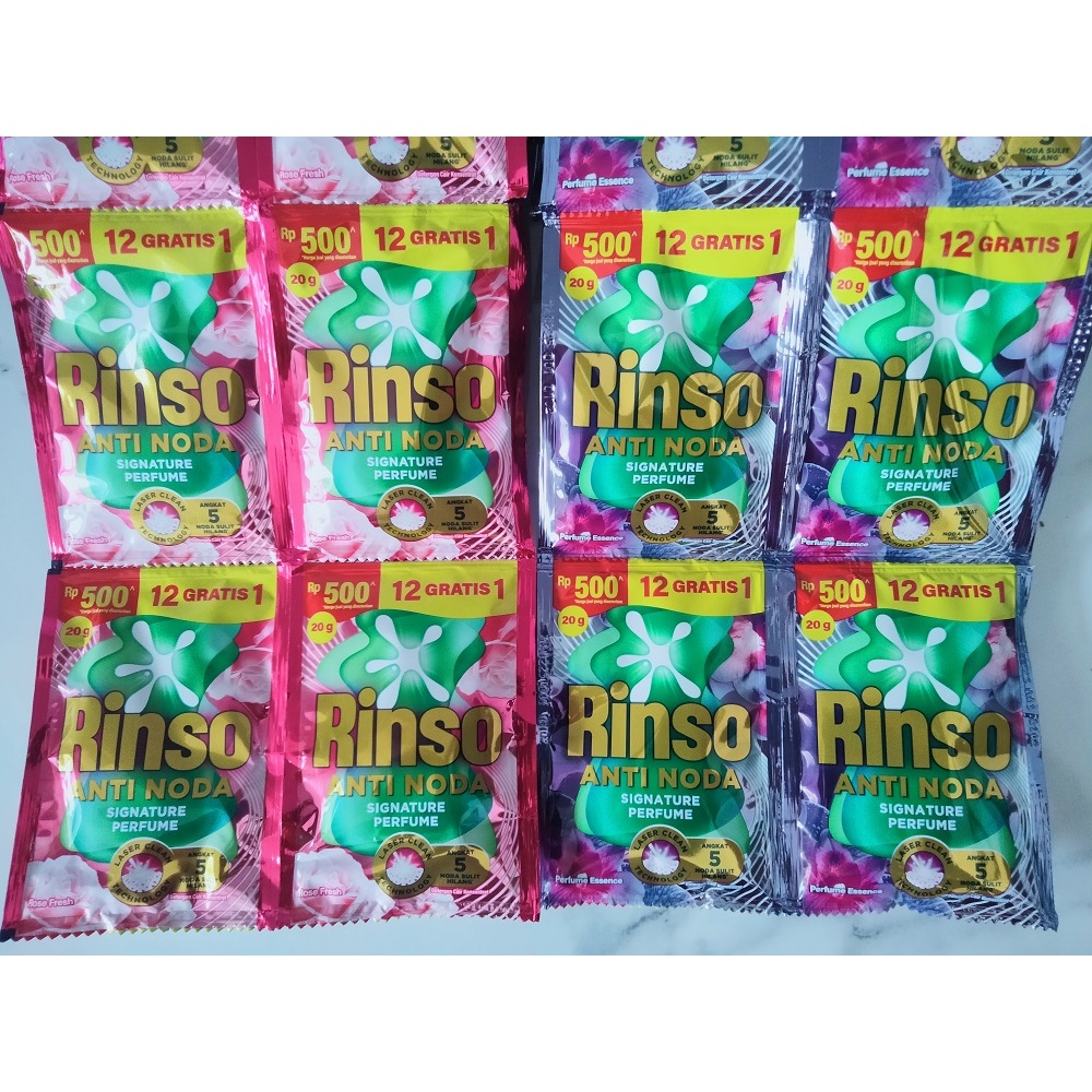 Rinso Sachet 1 dus 104 sachet (20gr) - sabun cuci baju cair pule / pink / gold