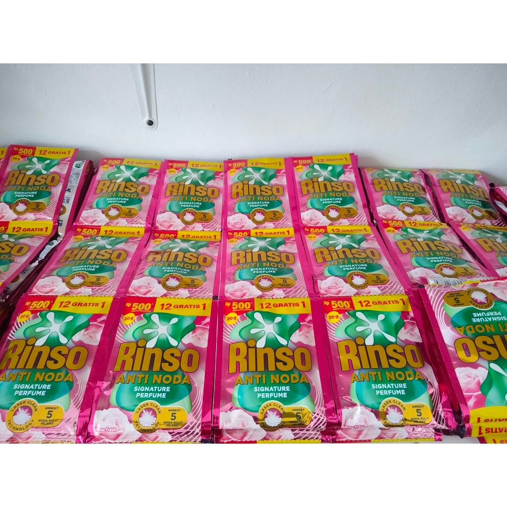RB Rinso Sachet 1 dus 104 sachet (20gr) - sabun cuci baju cair purple / pink / gold