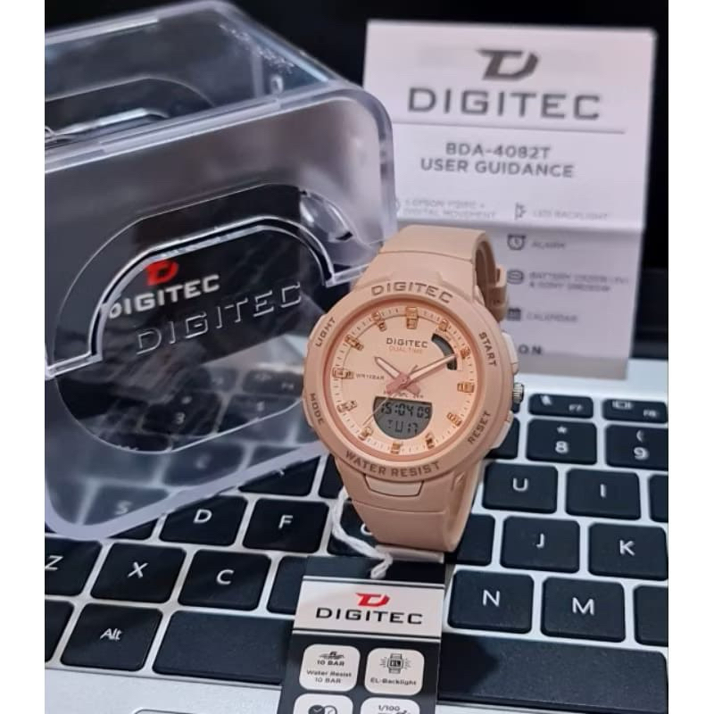 TERLARIS.. JAM TANGAN WANITA DIGITEC 4082 & DIGITEC 4126 ORIGINAL RUBBER DOUBLE TIME || DIAMETER 3.6