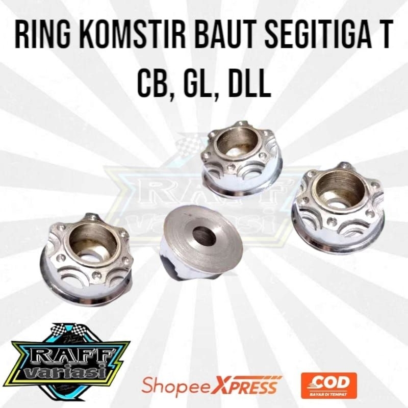 Ring Komstir Pemanis Baut Segitiga T Komstir Crome Model Probolt