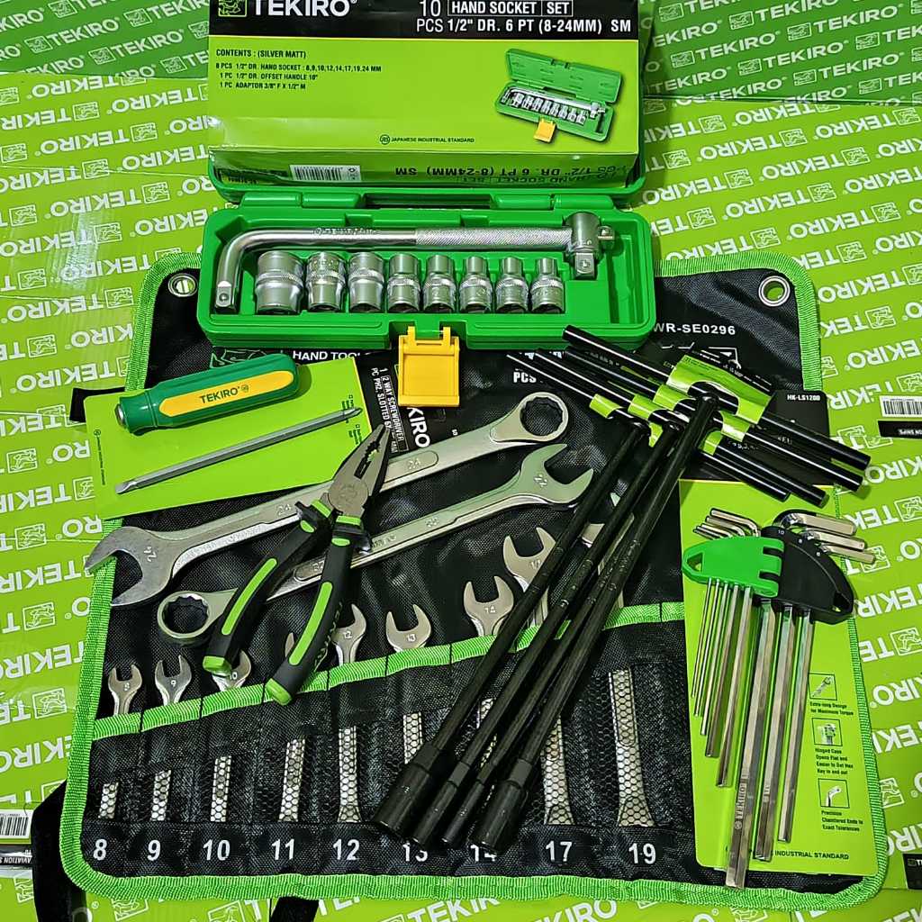 PAKET LENGKAP kunci bengkel tekiro full set tekiro / Alat Bengkel Lengkap TEKIRO / Tools Set / Kunci