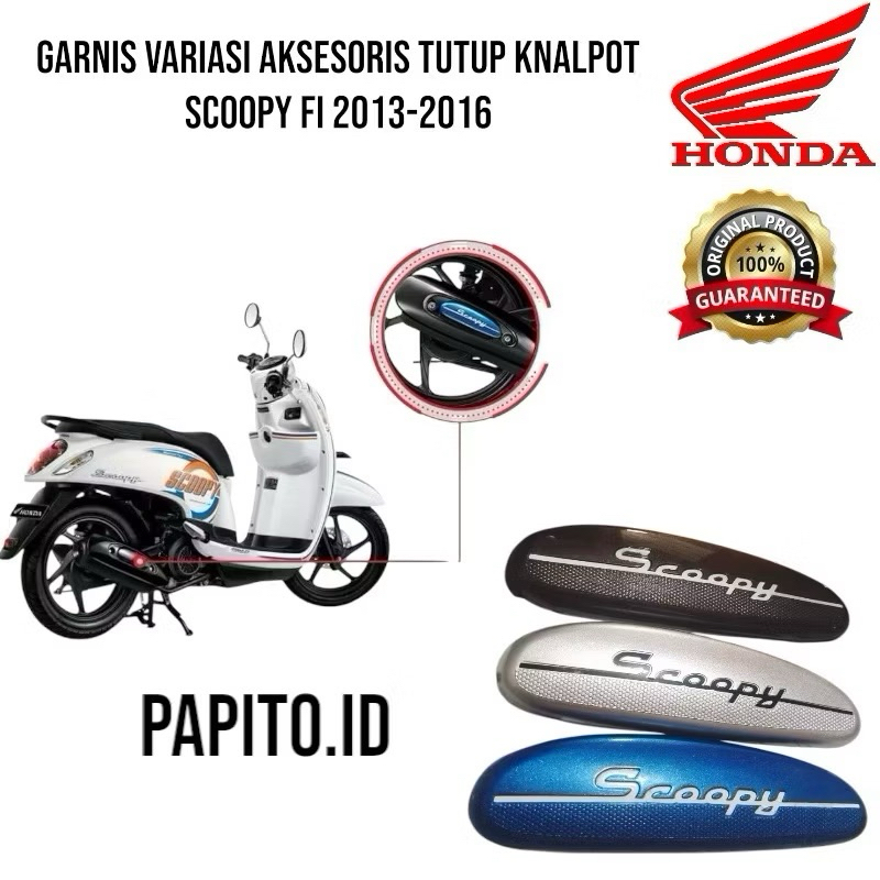 Garnis Variasi Aksesoris Tutup Knalpot Scoopy Fi 2013-2016