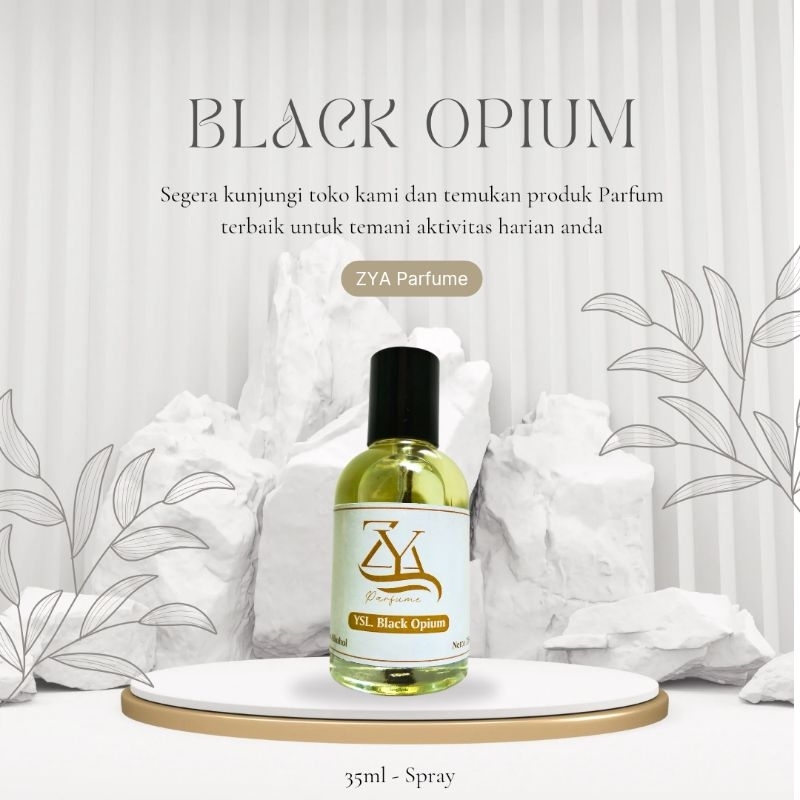 PARFUM BLACK OPIUM SPRAY - 35ml TAHAN LAMA - Parfum Pria Wanita