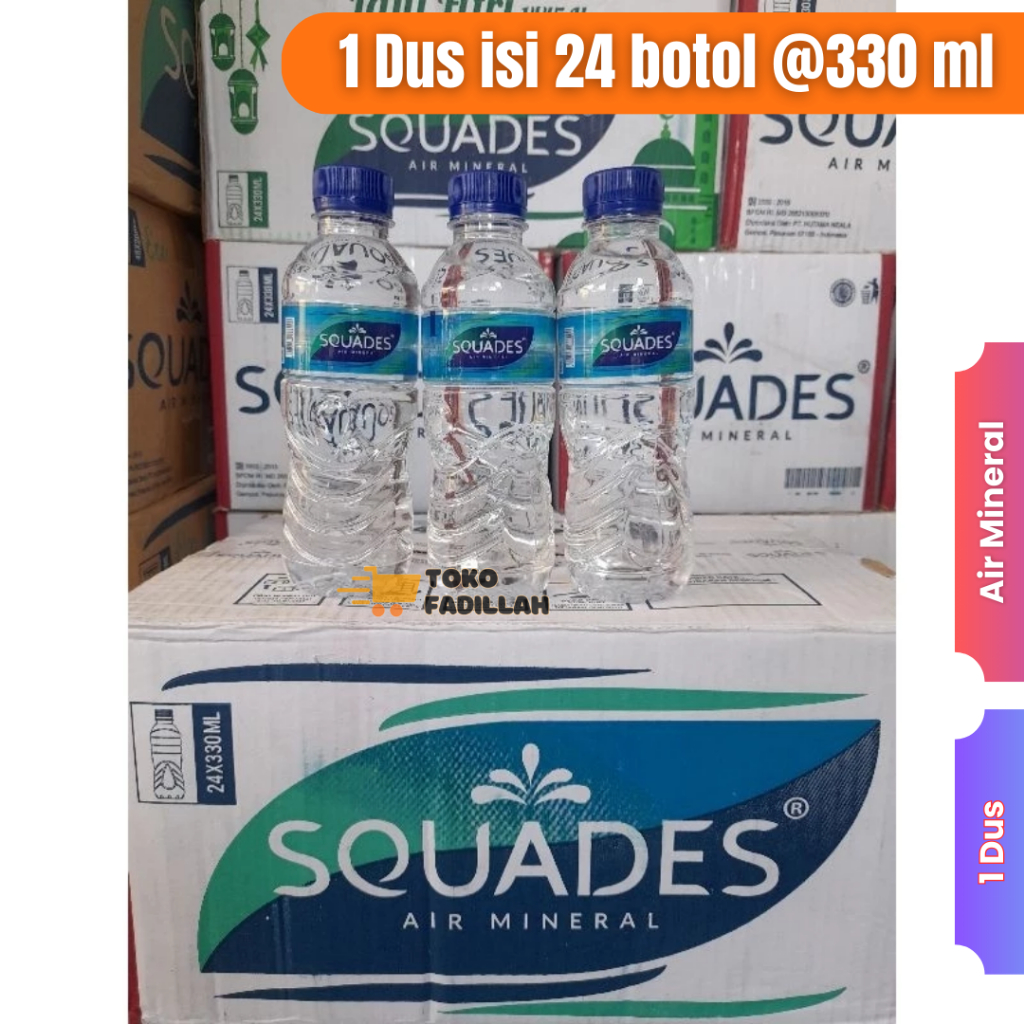 

SQUADES Air Mineral 330ml 1 Dus isi 24 Botol