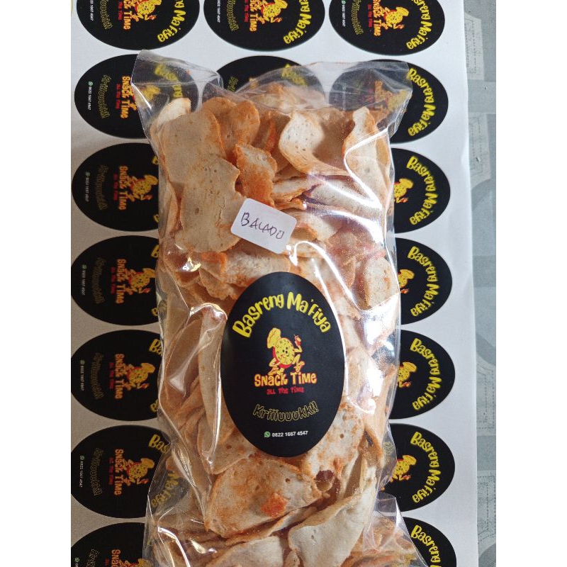 

basreng premium khas Bandung, kriuk crunhy, gurih endolll rasa Balado