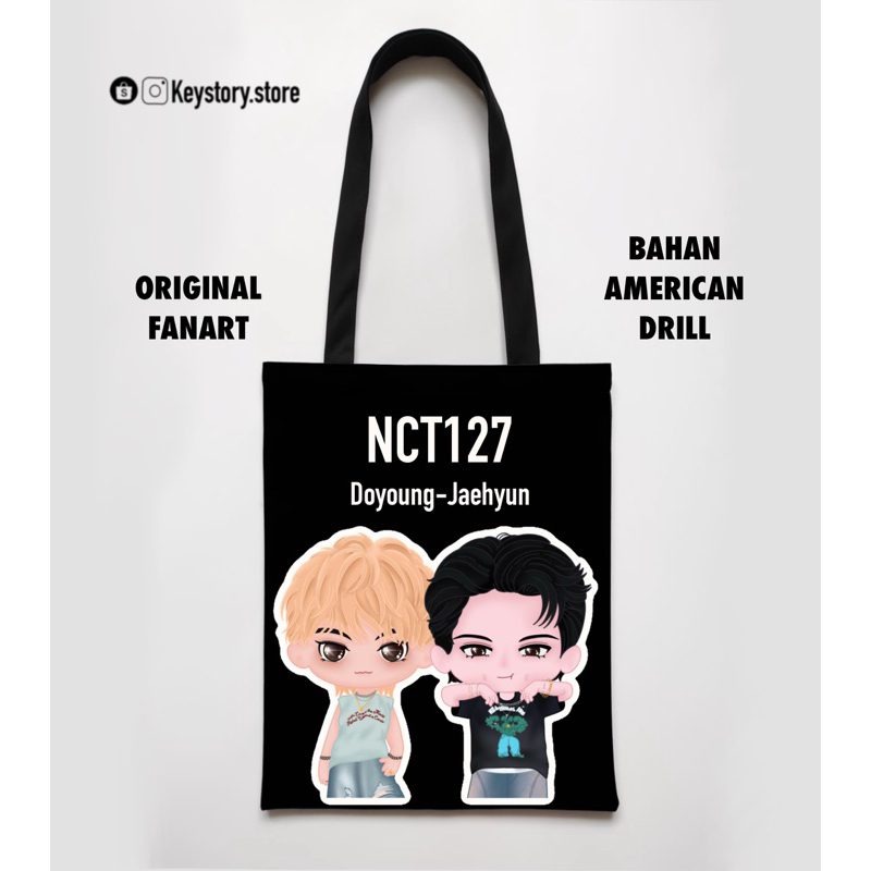 Pre Order Tote Bag Resleting NCT 127 Doyoung Jaehyun JaeDo DoJae Walk [Original FanArt by KeyStory]