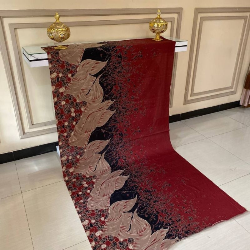 Kain Batik Halus Printing Motif Belut Putih Kain Meteran Bahan Baju Batik Pekalongan Terbaru motif d