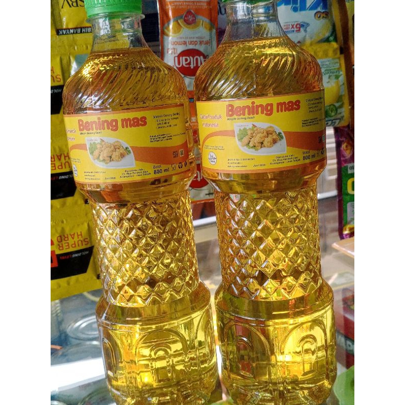 

minyak goreng Bening mas 1karton, kemasan botol 800ml