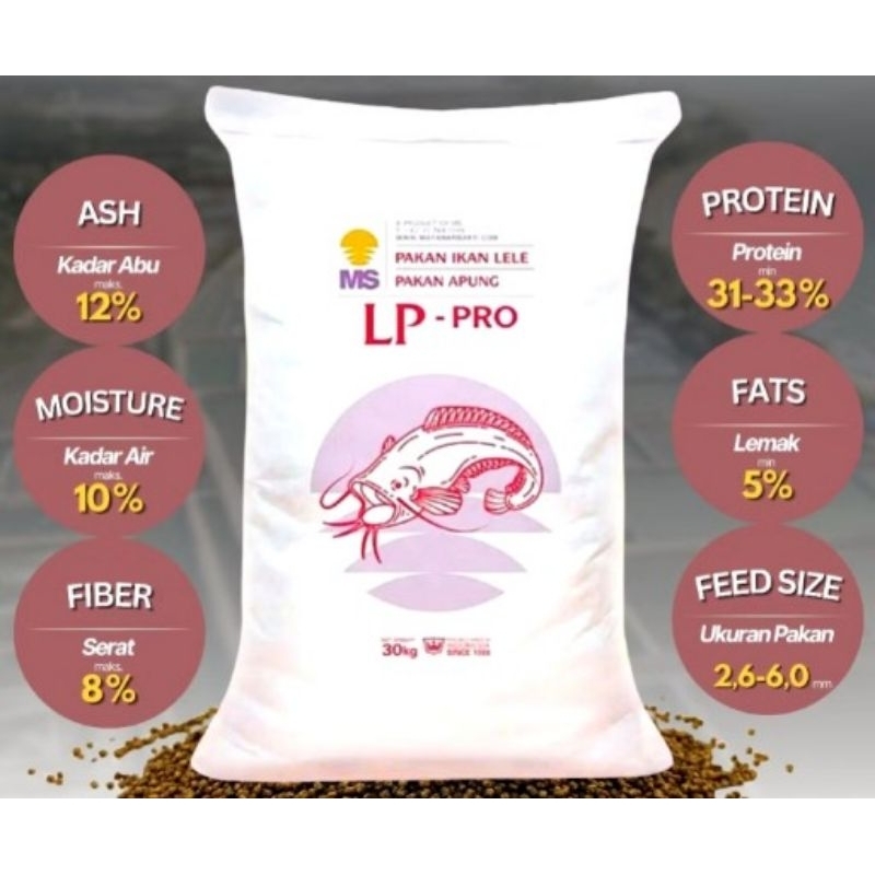 Pakan Ikan Lele LP 1/2kg atau 500gr