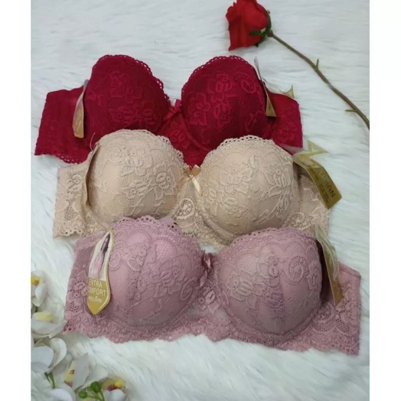 Bra 3069 Bra pakai kawat cup A kancing 2 Bra push up abg ukuran 34.36.38.40