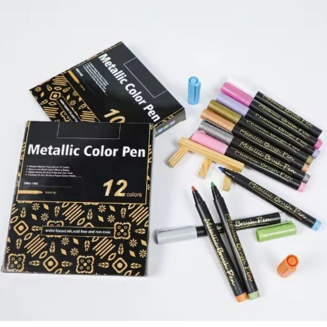 

[CAS] AIYE Spidol Metallic Highlighter Brush 1 Set 10 Colors | Marker Pens DIY Drawing Fine Tip