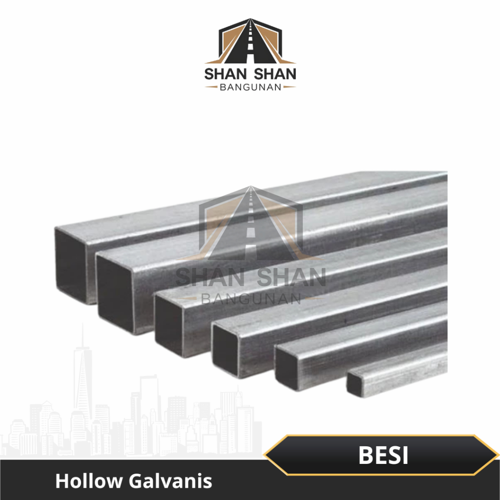 Besi Hollow Kotak Galvanis 20 x 20 Tebal 1 MM Panjang 6 Meter