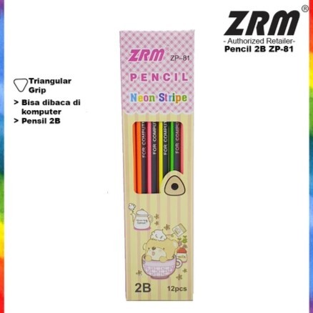 

Pensil Kayu Zrm 2B / Wooden Pencil 12pc zp-81