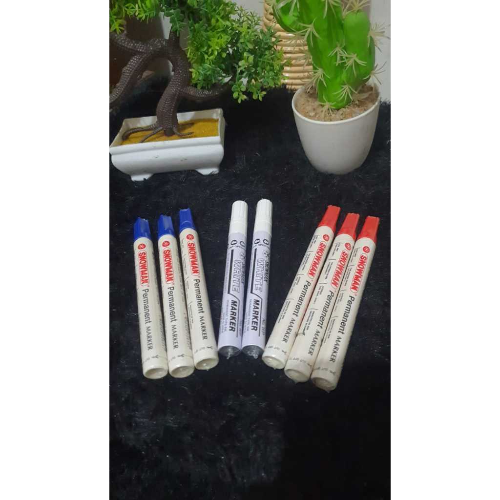 

SNOWMAN - Spidol Paint Marker Putih Merah Biru Permanent