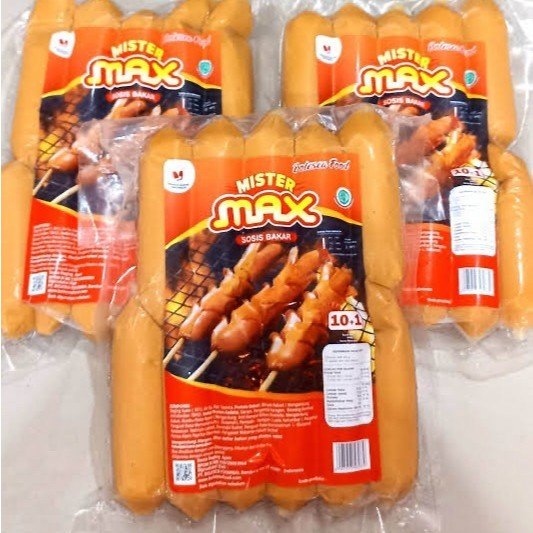 

Mister Max Sosis Bakar Ayam | Mini isi 12, Jumbo isi 7 | Sosis Frozen Siap Goreng