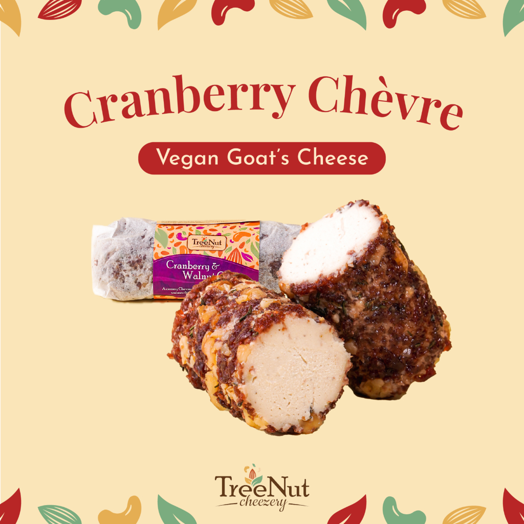 

Keju Vegan Cranberry Chèvre Lembut Gurih - Goat’s Cheese Nabati – Vegetarian Food | TreeNut Cheezery