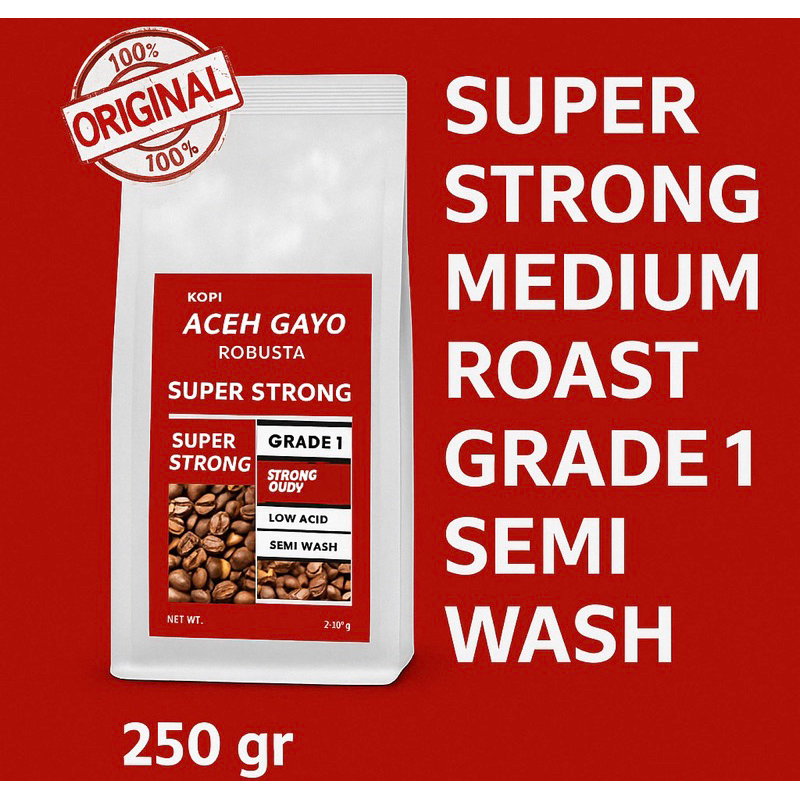 

KOPI GAYO SUPER STRONG ROBUSTA ACEH ISI 250gr