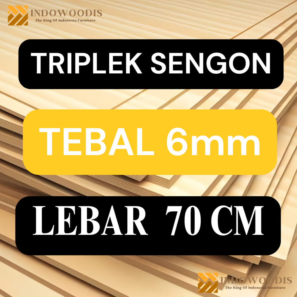 TRIPLEK SENGON TEBAL 6MM LEBAR 70CM
