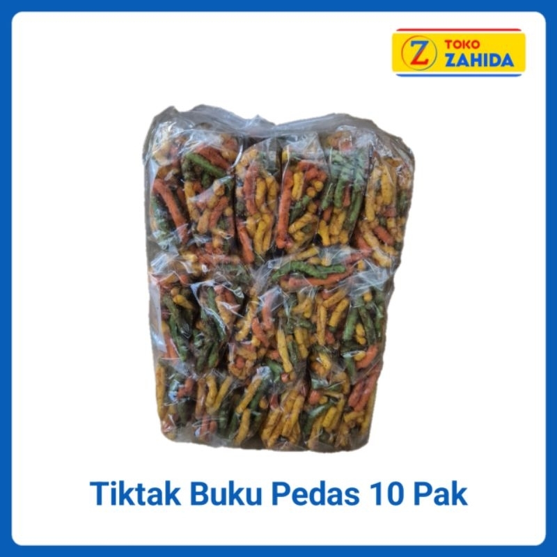 

[PAKET 10] Tik Tak PEDAS Cemilan Pedas Bonus Buku Kecil Setiap Kemasan