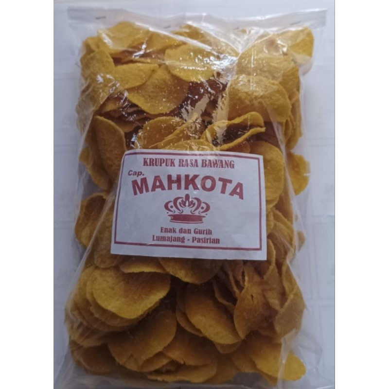 

krupuk bawang cap mahkota khas lumajang isi 500gram