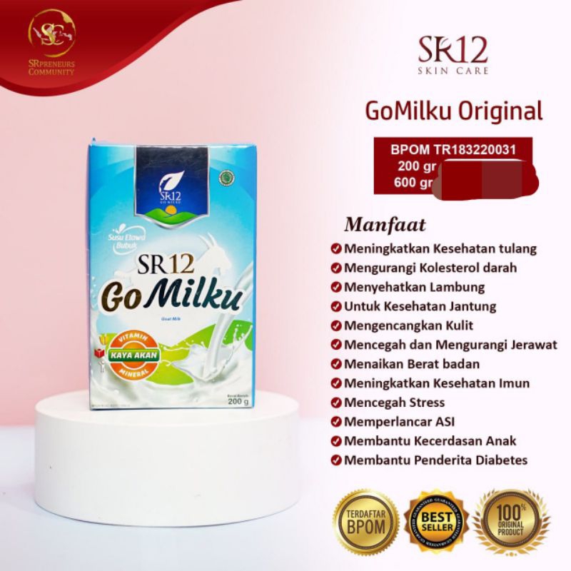 

SR12 GOMILKU SUSU KAMBING ETAWA PREMIUM TANPA GULA TAMBAHAN UNTUK ANAK DAN DEWASA