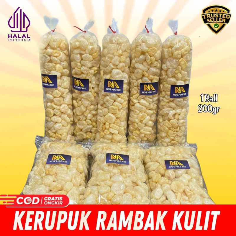

Kerupuk Rambak Kulit Sapi Snack Dorokdok 1ball 200gr
