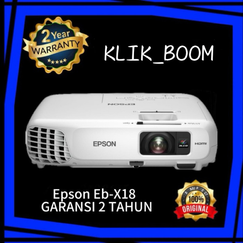 Proyektor Epson EB-X18 3000 Lumens / Epson X18 / Epson EB X18 / Proyector / Projector