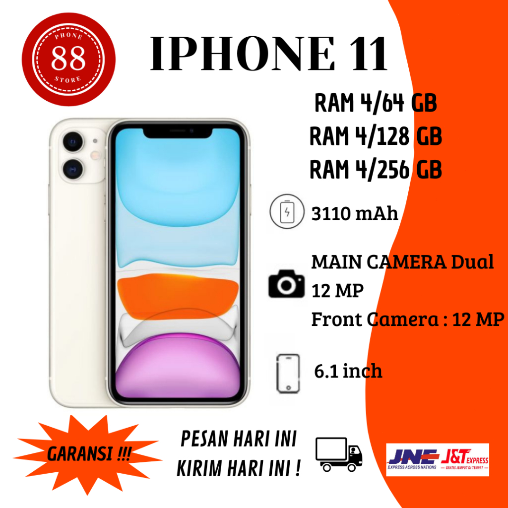 Iphone 11 128GB/64GB Second Ori,Mulus,No Minus Amanah Bergaransi