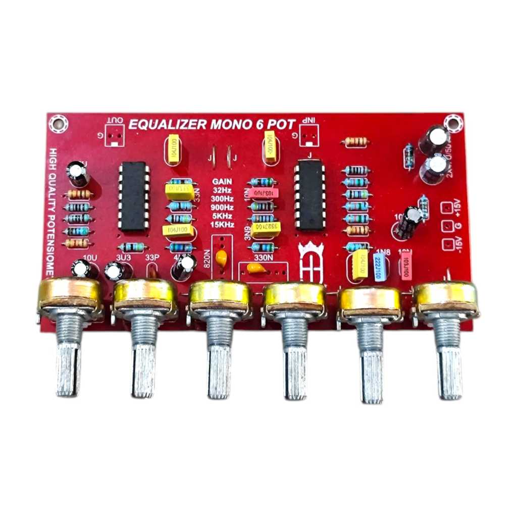 kit tone control equalizer mono 6 potensio