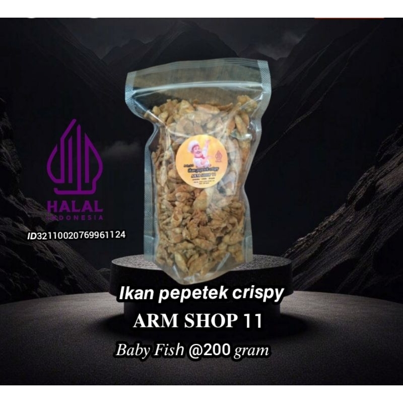 

ikan pepetek crispy baby fish ARM shop 11@200 gram