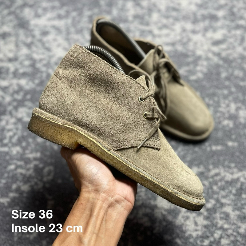 clarks originals desert boot women' suede beige