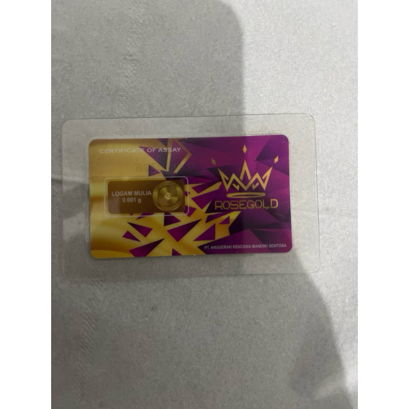 Logam mulia Rosegold 0.001 g