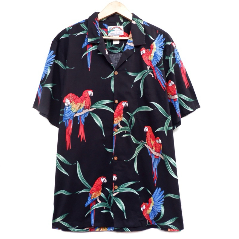KEMEJA PANTAI PARADISE FOUND HAWAIIN SHIRT JUNGEL BIRD SERIES