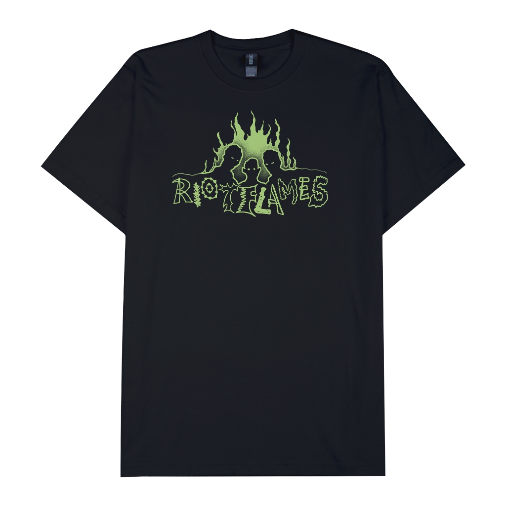 RIOT FLAMES Kaos Pria - SILHOUETTE - Black