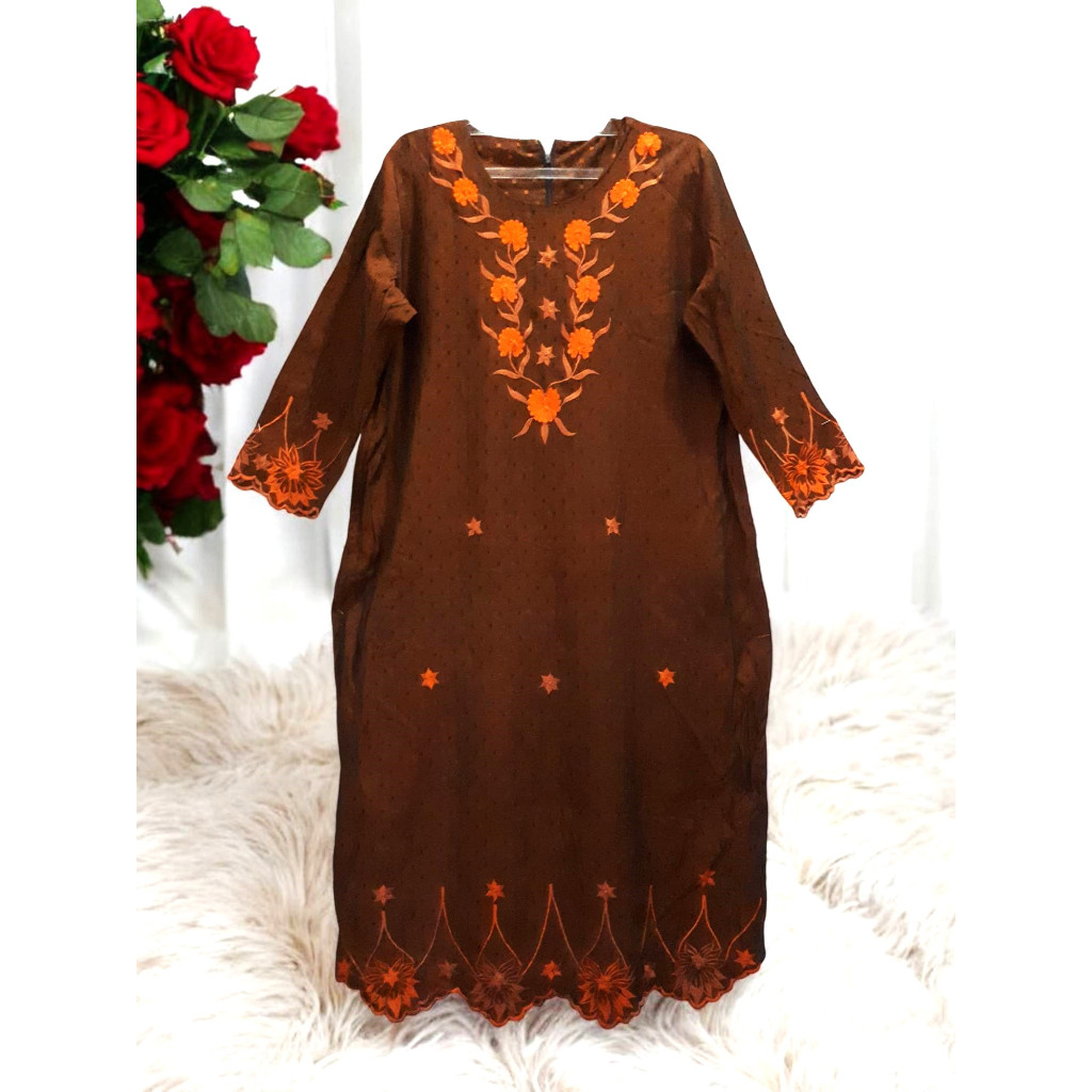 GAMIS BORDIR KATUN PREMIUM LD 110 PB 120 PRELOVED PREMIUM