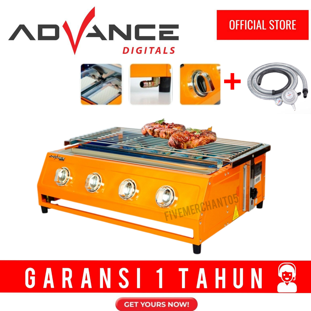 Kompor Sosis Advance GBG 1014 Grill Stove Panggang 4 Tungku Murah Garansi SNI Pangganan BBQ