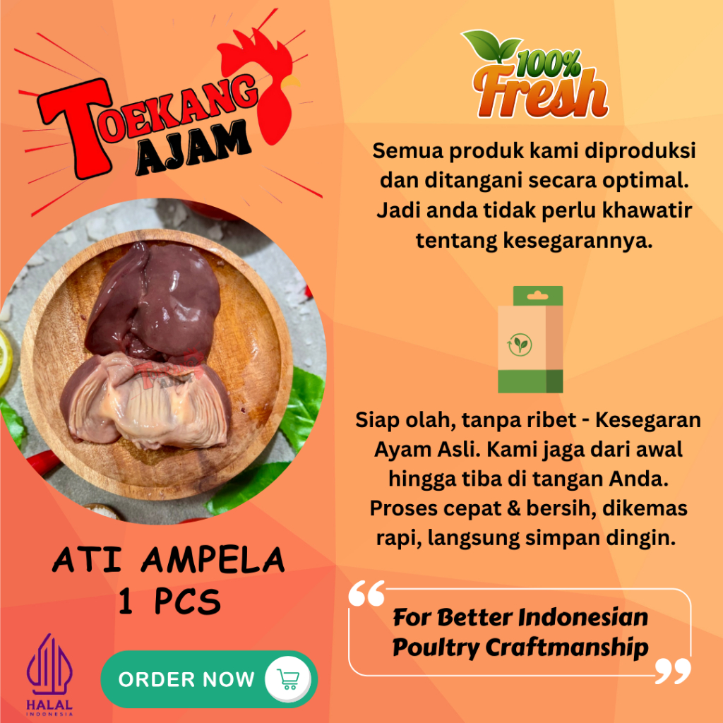 

ATI AMPELA AYAM BERSIH 1 PASANG, ATI AMPLA
