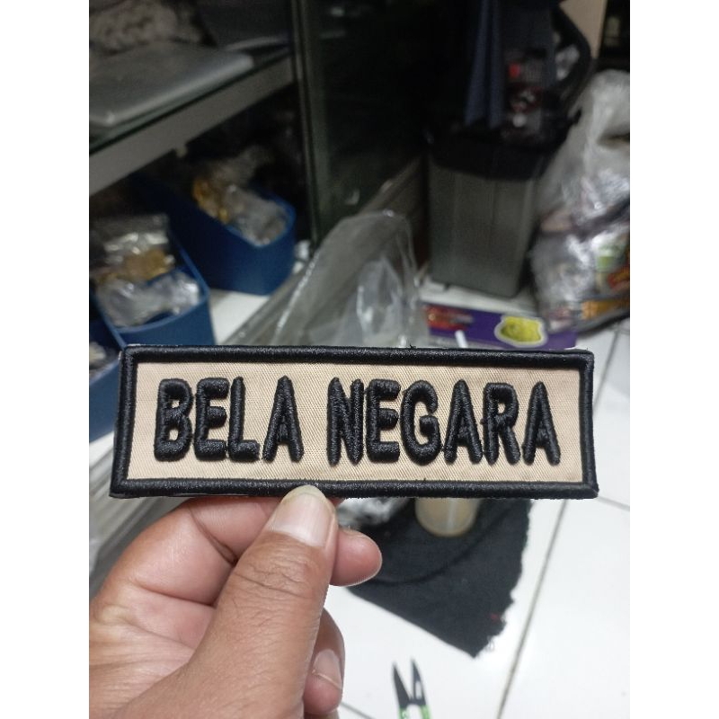 BET LABEL BELA NEGARA BORDIR TIMBUL