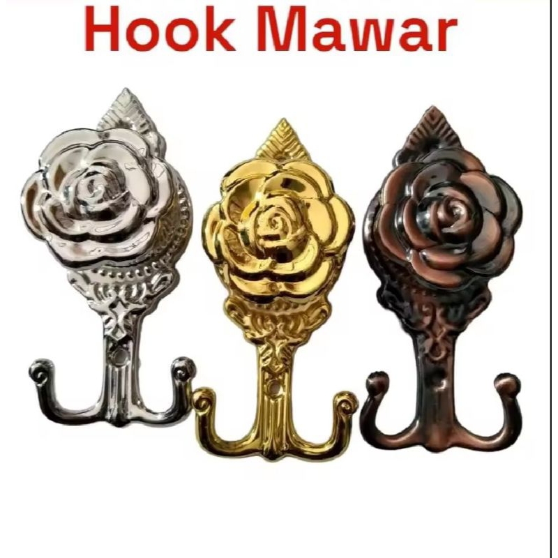 Hook Mawar Kaitan Gorden Minimalis