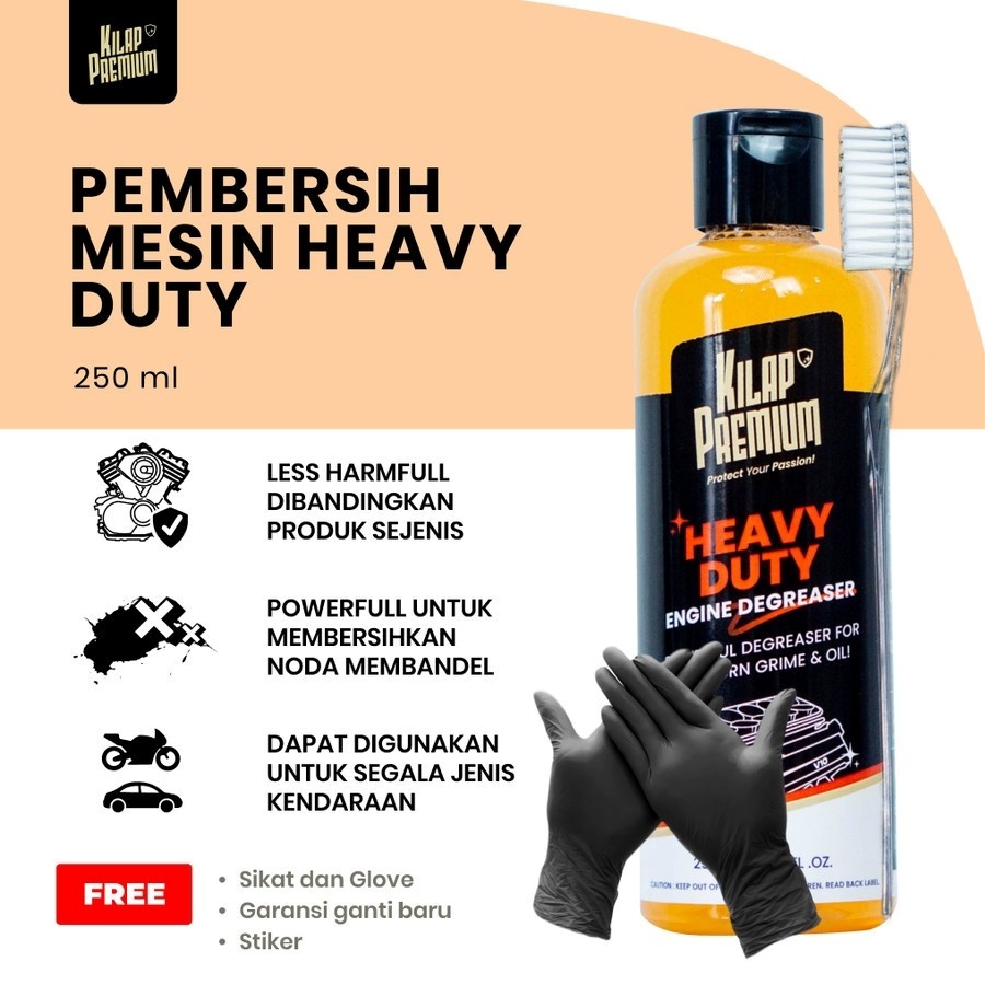 Heavy Duty Engine Degreaser Kilap Premium - Pembersih Kerak Mesin
