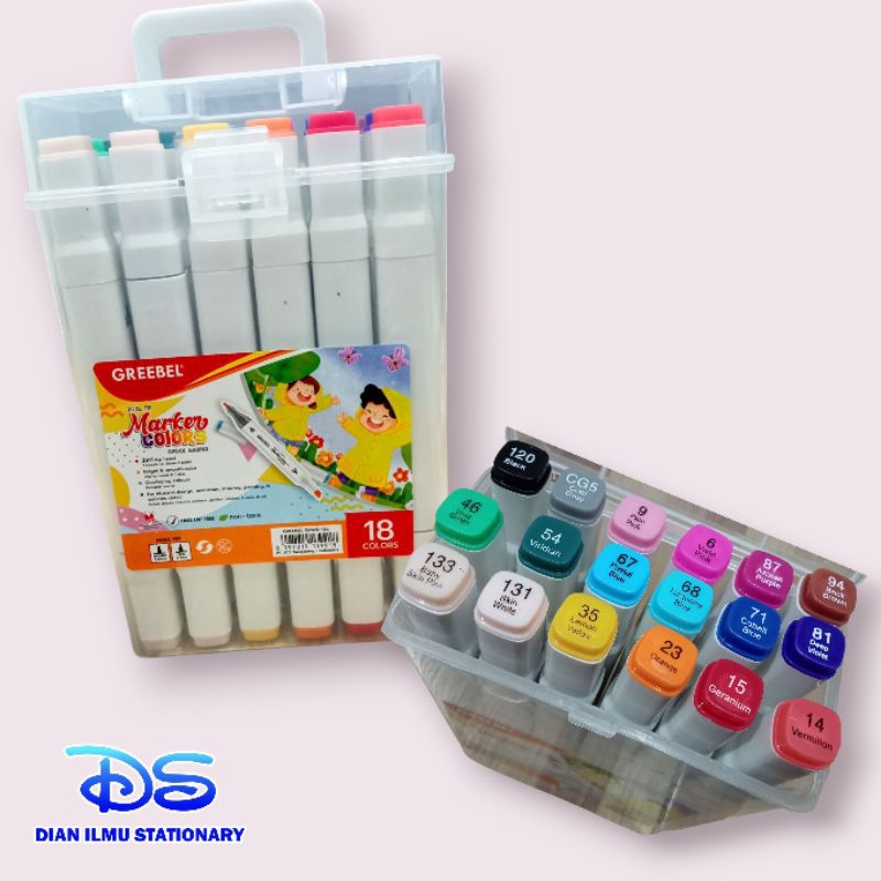 

greebel marker colors dual tip 18 colors