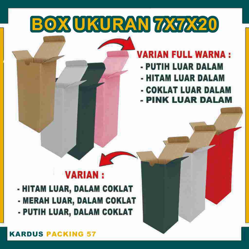 

Box 7x7x20 Cm / Box Polos / Karton Packing / Box Parfum / Box Tumbler / Box Sliplock