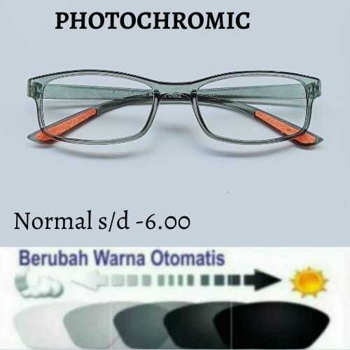 COD Kacamata Photocromic  Minus 0.25 Sampai Minus -6.00 Antiradiasi Blueray UV400 Unisex Pria dan Wa