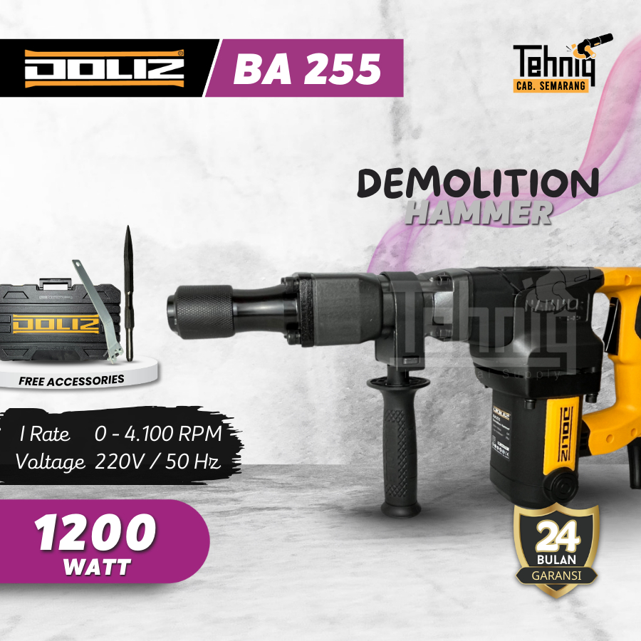 Bor Beton Jack Hammer DOLIZ BA 255 Demolition Hammer Drill Bor Bobok / Bor Tangan Doliz