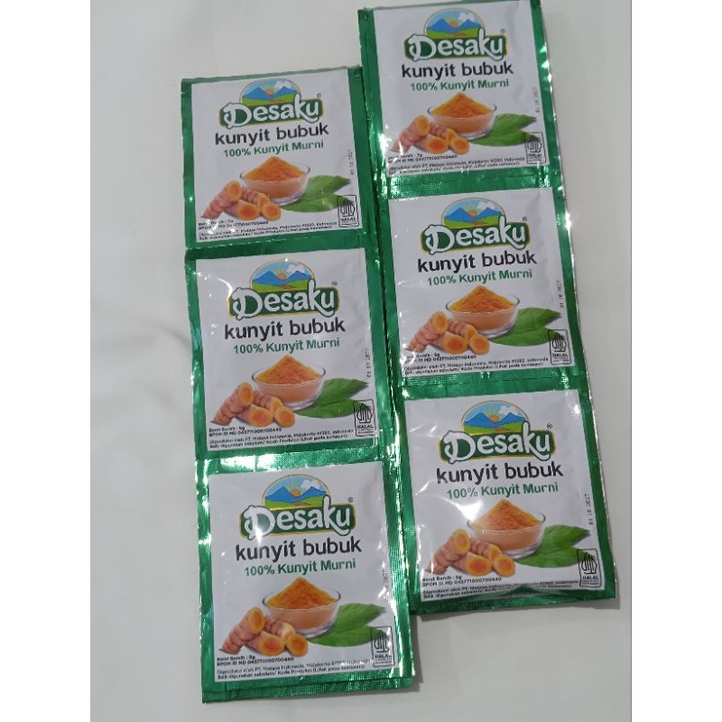 

Desaku kunyit bubuk 5 gr isi 12 pcs