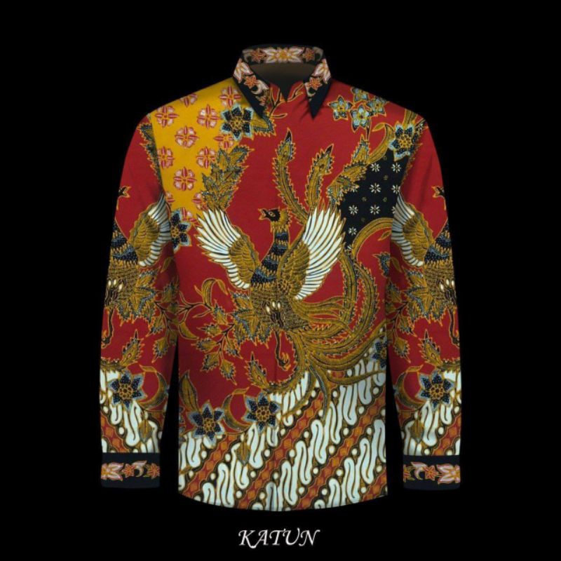 kain batik tulis pria bahan katun warna merah. batik tulis pria. kain batik. er